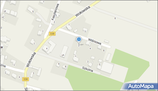 Mojęcice, Wiśniowa, 2, mapa Mojęcice