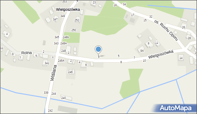 Mokrzyska, Wielgoszówka, 3, mapa Mokrzyska