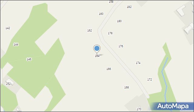 Moszczenica, Widokowa, 164, mapa Moszczenica