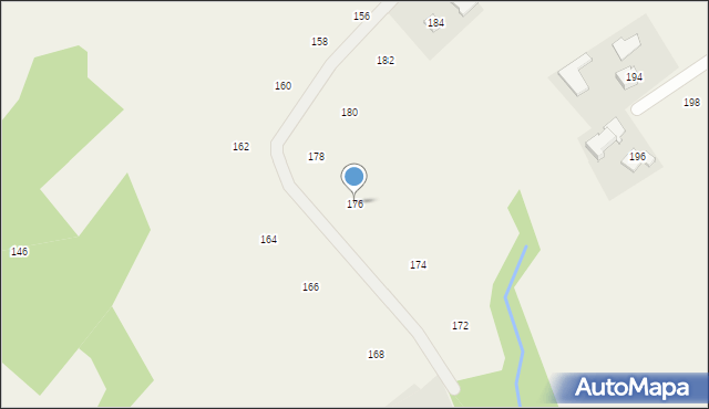 Moszczenica, Widokowa, 176, mapa Moszczenica