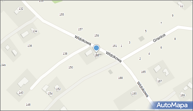 Moszczenica, Widokowa, 186, mapa Moszczenica