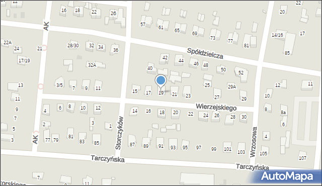 Mszczonów, Wierzejskiego Józefa, ks., 19, mapa Mszczonów