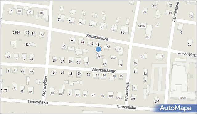 Mszczonów, Wierzejskiego Józefa, ks., 25, mapa Mszczonów