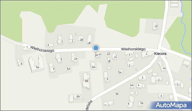 Murzasichle, Wielhorskiego, 1A, mapa Murzasichle