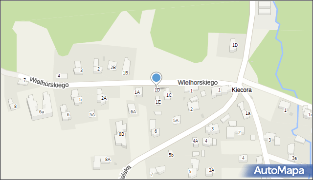 Murzasichle, Wielhorskiego, 1D, mapa Murzasichle