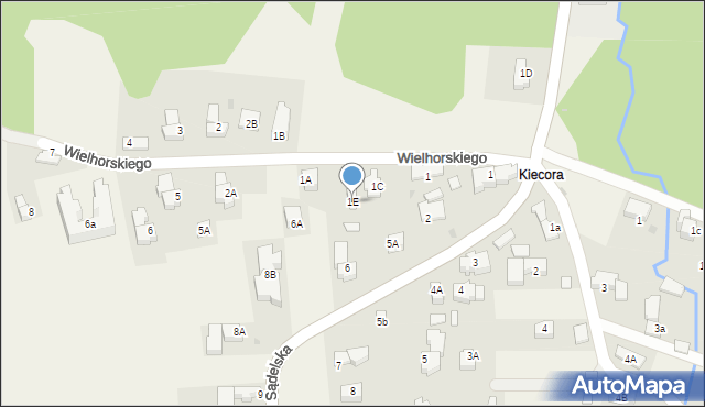 Murzasichle, Wielhorskiego, 1E, mapa Murzasichle