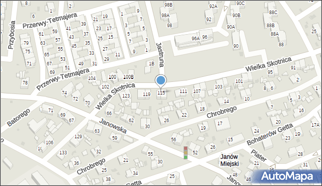 Mysłowice, Wielka Skotnica, 115, mapa Mysłowice