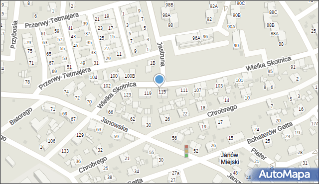 Mysłowice, Wielka Skotnica, 117, mapa Mysłowice