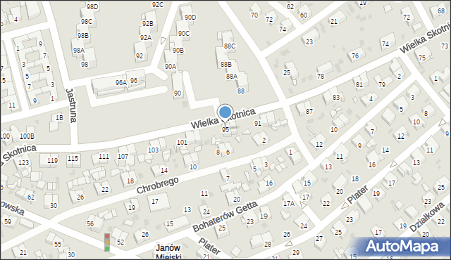 Mysłowice, Wielka Skotnica, 95, mapa Mysłowice