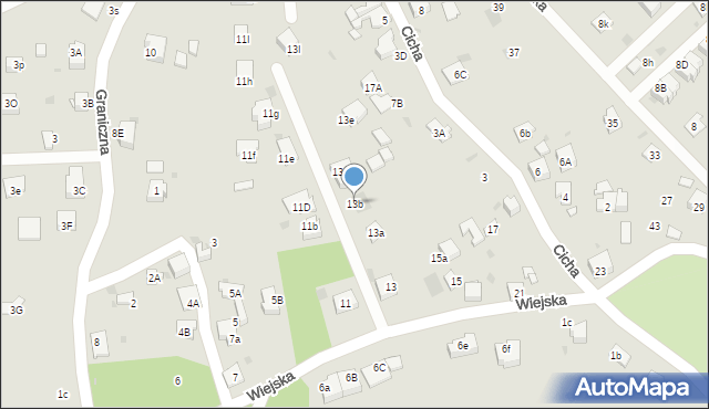 Mysłowice, Wiejska, 13b, mapa Mysłowice