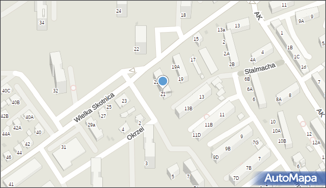 Mysłowice, Wielka Skotnica, 21, mapa Mysłowice