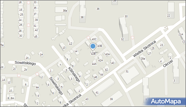 Mysłowice, Wielka Skotnica, 42B, mapa Mysłowice