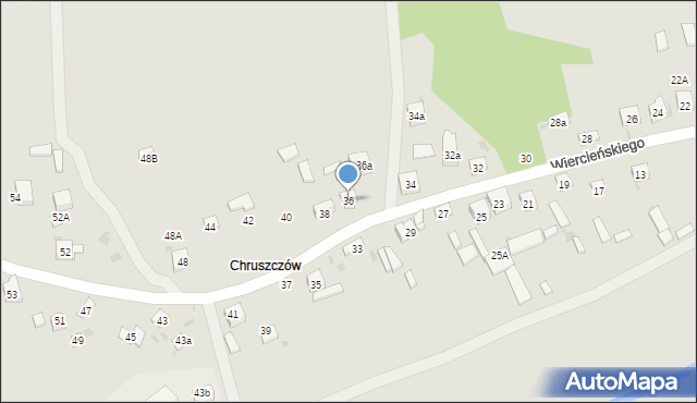 Nałęczów, Wiercieńskiego Henryka, 36, mapa Nałęczów