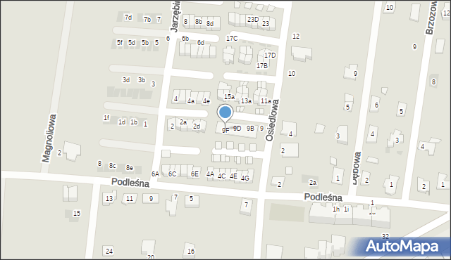 Namysłów, Wierzbowa, 9F, mapa Namysłów