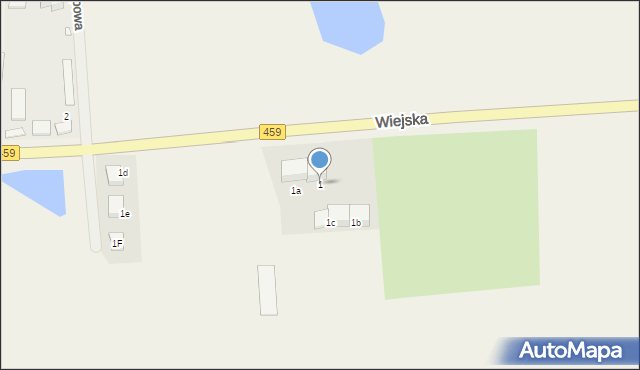 Narok, Wiejska, 1, mapa Narok