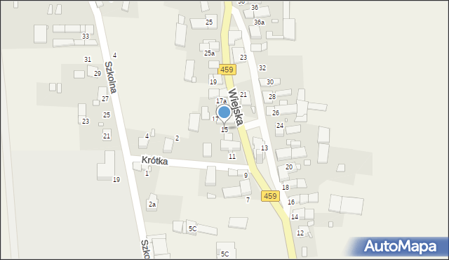 Narok, Wiejska, 15, mapa Narok
