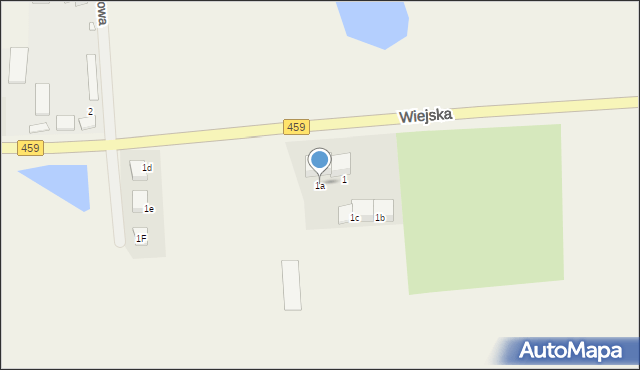 Narok, Wiejska, 1a, mapa Narok