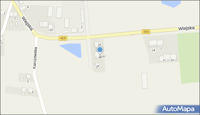 Narok, Wiejska, 1e, mapa Narok