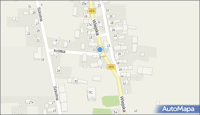 Narok, Wiejska, 9, mapa Narok