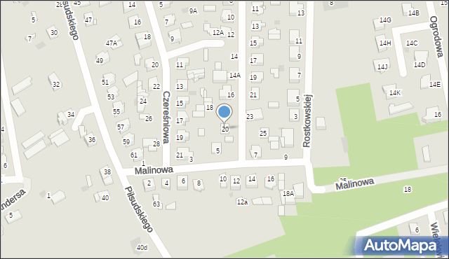 Nasielsk, Wiśniowa, 20, mapa Nasielsk