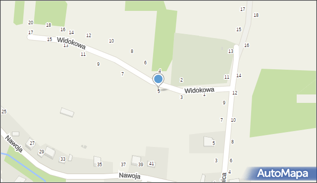 Nawojowa Góra, Widokowa, 5, mapa Nawojowa Góra