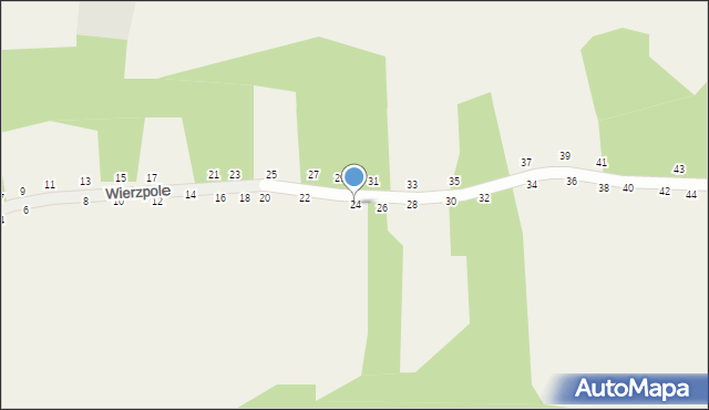 Nawojowa Góra, Wierzpole, 24, mapa Nawojowa Góra