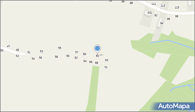 Nawojowa Góra, Wierzpole, 61, mapa Nawojowa Góra