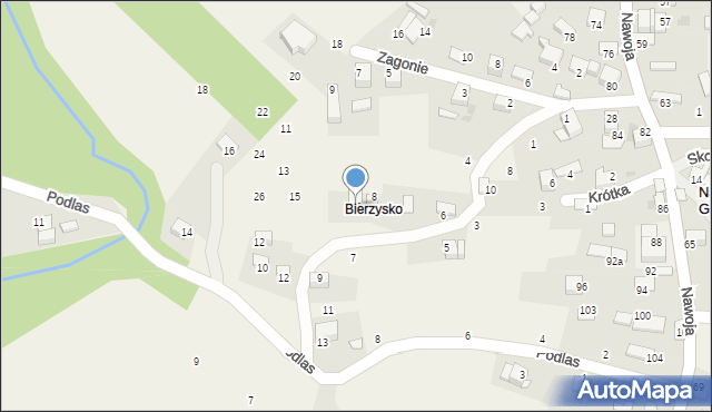 Nawojowa Góra, Wierzysko, 10, mapa Nawojowa Góra