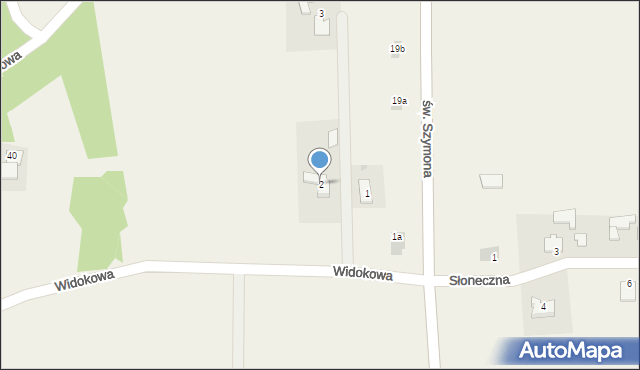 Nidek, Widokowa, 2, mapa Nidek