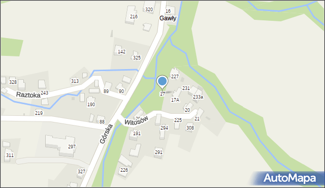 Nieledwia, Witosów, 17, mapa Nieledwia