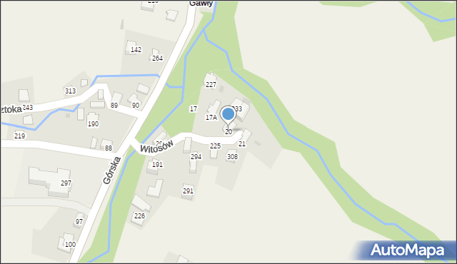 Nieledwia, Witosów, 20, mapa Nieledwia