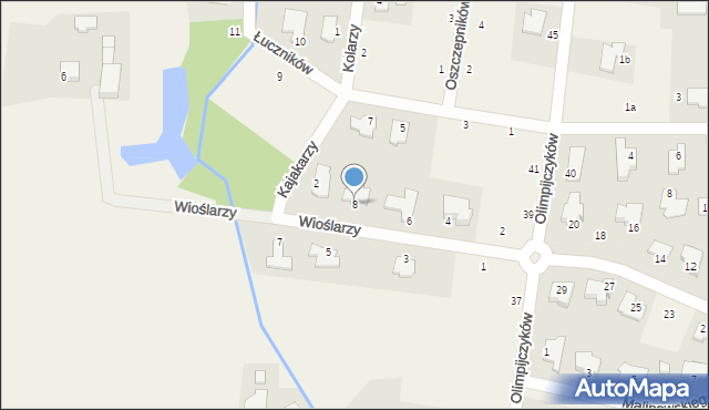 Niemcz, Wioślarzy, 8, mapa Niemcz