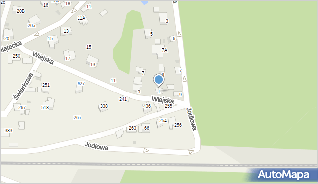 Niepołomice, Wiejska, 1, mapa Niepołomice