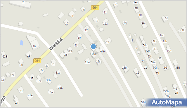 Niepołomice, Wielicka, 19a, mapa Niepołomice