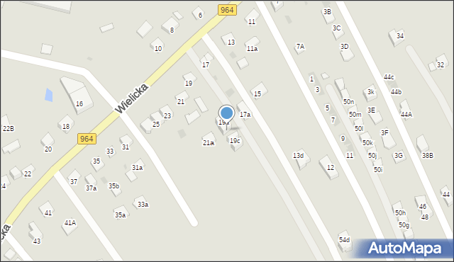 Niepołomice, Wielicka, 19b, mapa Niepołomice