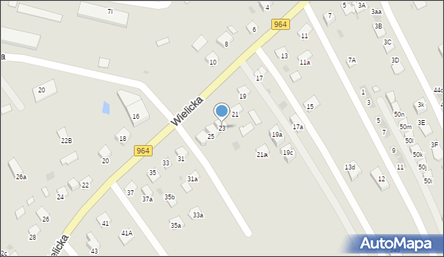 Niepołomice, Wielicka, 23, mapa Niepołomice