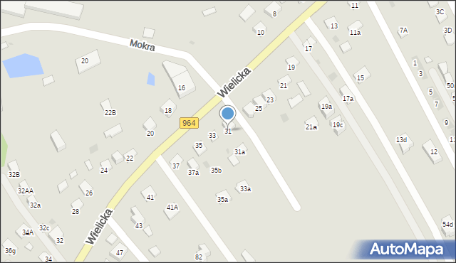 Niepołomice, Wielicka, 31, mapa Niepołomice