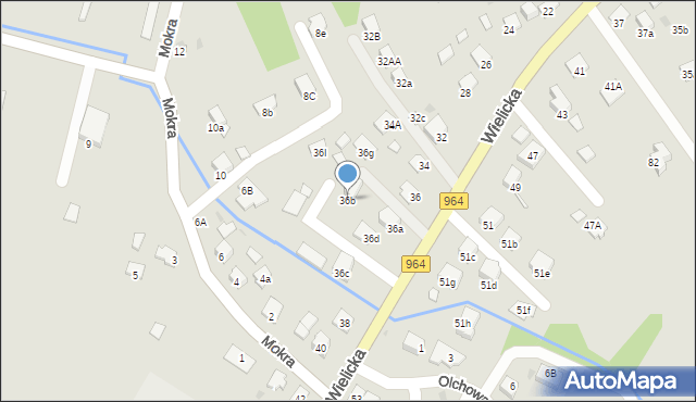 Niepołomice, Wielicka, 36b, mapa Niepołomice