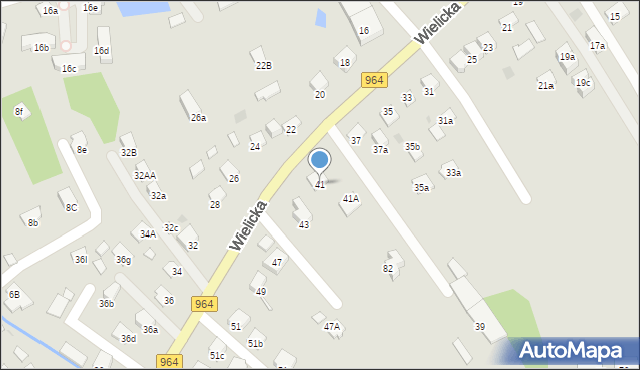 Niepołomice, Wielicka, 41, mapa Niepołomice