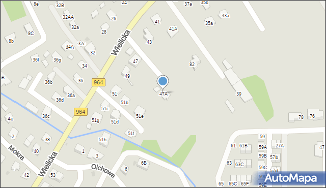 Niepołomice, Wielicka, 47A, mapa Niepołomice