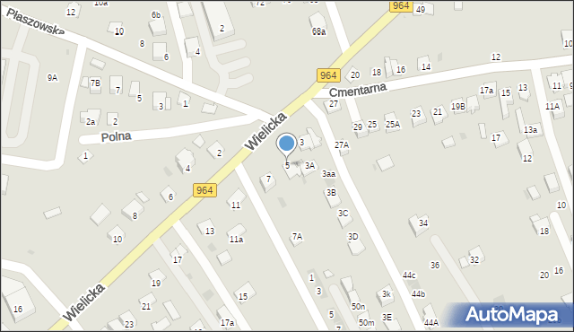 Niepołomice, Wielicka, 5, mapa Niepołomice