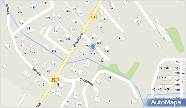 Niepołomice, Wielicka, 51d, mapa Niepołomice