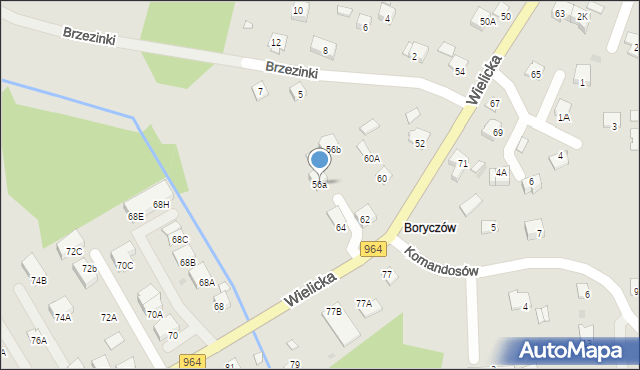 Niepołomice, Wielicka, 56a, mapa Niepołomice