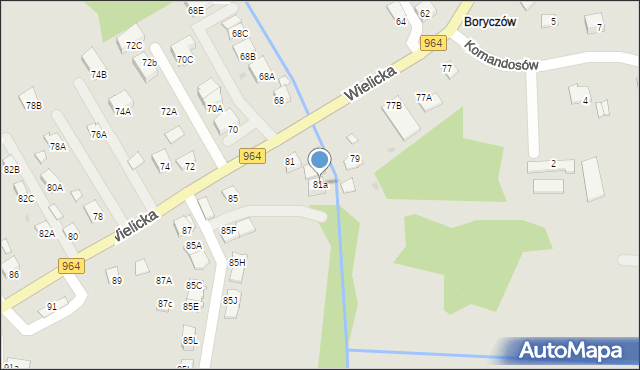 Niepołomice, Wielicka, 81a, mapa Niepołomice