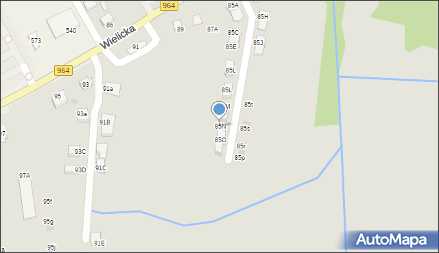 Niepołomice, Wielicka, 85N, mapa Niepołomice