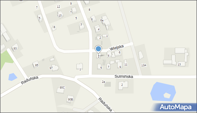 Niestępowo, Wiejska, 2, mapa Niestępowo