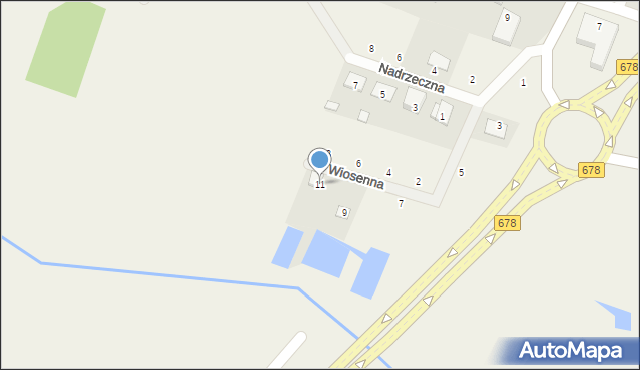 Niewodnica Korycka, Wiosenna, 11, mapa Niewodnica Korycka