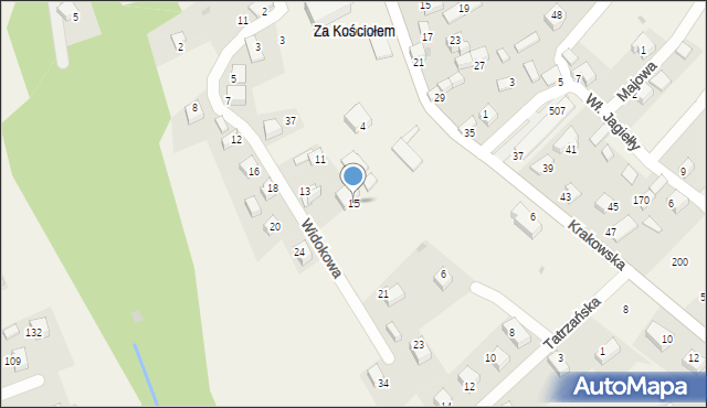 Nowa Góra, Widokowa, 15, mapa Nowa Góra