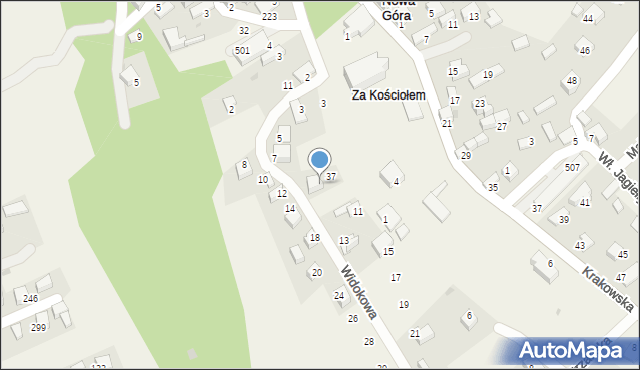 Nowa Góra, Widokowa, 9, mapa Nowa Góra