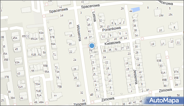 Nowa Iwiczna, Wiosenna, 29, mapa Nowa Iwiczna